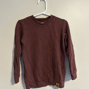 Brok boy small shop 2/3t Burgundy bamboo blend Long Sleeve shirt